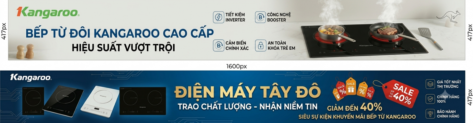 BẾP TỪ - HỒNG NGOẠI ĐÔI