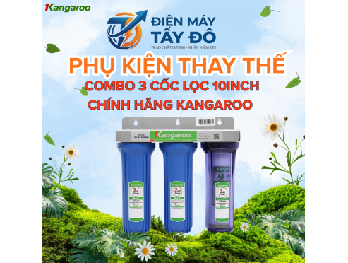 Bộ Lọc Thô Đầu Nguồn 3 Cấp Lọc 10 Inch