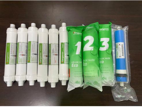 Combo 6 Lõi Khoáng Trắng , 3 Lõi ECO 123 , Lõi Số 4 ( Màng RO) 